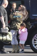 Kim Kardashian Saint North West Kris Jenner Kylie Jenner Kourtney Kardashian Corey Gamble King Tyga private jet family vacation SplashNews