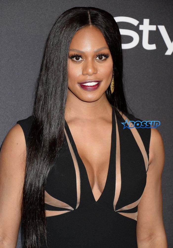 NO JUST JARED USAGE Warner Bros. Pictures and InStyle Host 18th Annual Post-Golden Globes Party. Pictured: Laverne Cox Ref: SPL1419232 080117 Picture by: Splash News Splash News and Pictures Los Angeles:310-821-2666 New York:212-619-2666 London:870-934-2666 photodesk@splashnews.com 