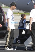 Kim Kardashian Saint North West Kris Jenner Kylie Jenner Kourtney Kardashian Corey Gamble King Tyga private jet family vacation SplashNews