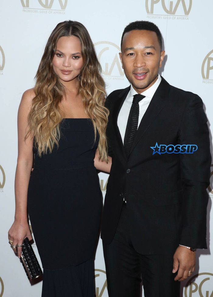 28th Annual Producers Guild Awards at The Beverly Hilton Hotel - Arrivals Featuring: Chrissy Teigen, John Legend Where: Beverly Hills, California, United States When: 28 Jan 2017 Credit: FayesVision/WENN.com