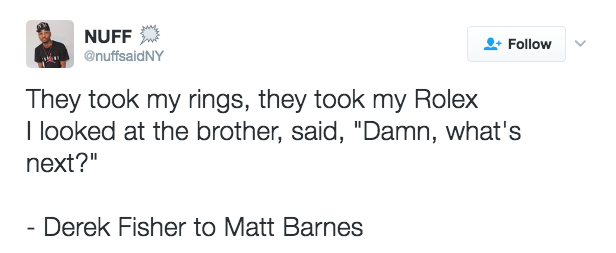 Everybody Thinks Matt Barnes Stole Derek Fisher's Championship
