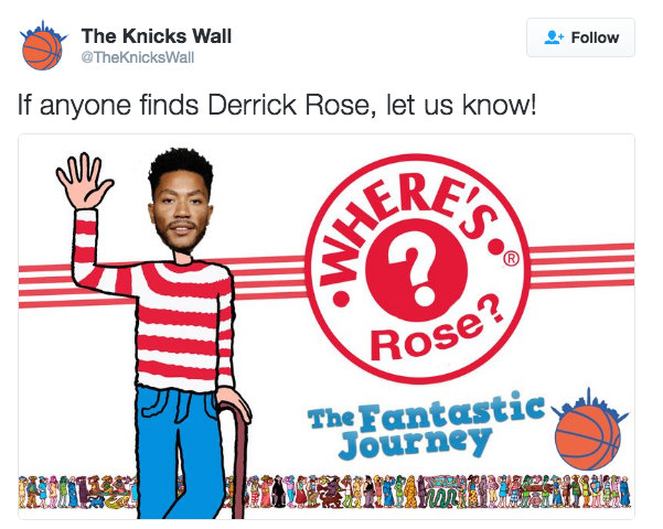 derrick rose missing