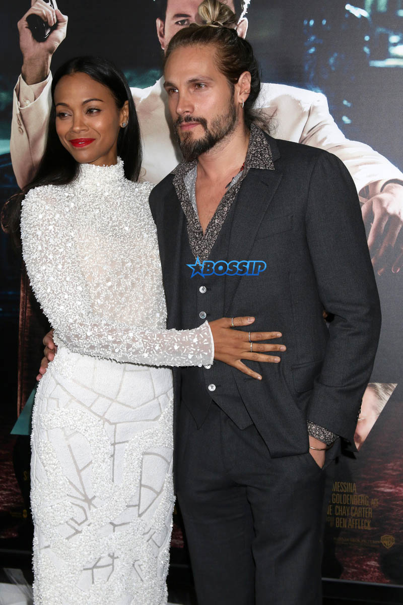 Zoe Saldana Marco Perego 'Live By Night' World Premiere held at the TCL Chinese Theatre WENN