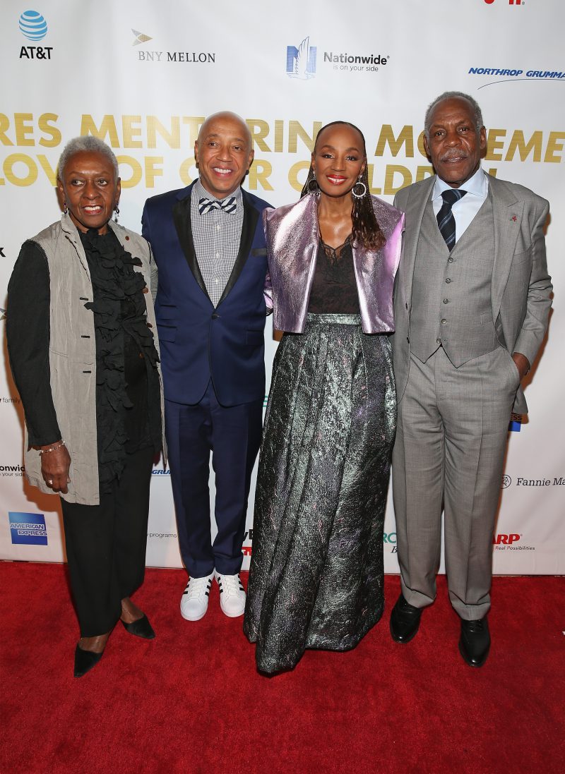 NEW YORK, NY - JANUARY 30: (L-R) Bethann Hardison, Russell Simmons, Susan L. Taylor, and Danny Glover attend the National CARES Mentoring Movements 2nd Annual 'For the Love of Our Children' Gala at Cipriani 42nd Street on January 30, 2017 in New York City. (Photo by Bennett Raglin/Getty Images for National CARES Mentoring Movement)