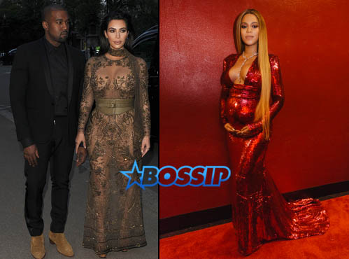 Kim Kardashian Kanye West Beyonce Knowles-Carter WENN Beyonce.com
