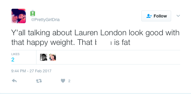 Lauren London Weight