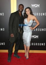 Aldis Hodge Junee Smollett-Bell WGN Underground Season 2 Premiere at Regency Village in Westwood WENN