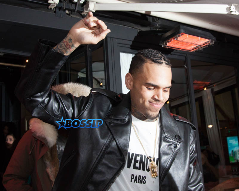 Chris Brown Givenchy Show Paris WENN