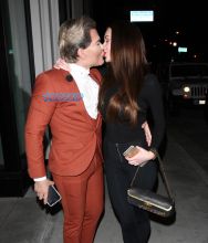 'Human Ken Doll' aka Rodrigo Alves PDA with his girlfriend Catch restaurant for dinner in West Hollywood, CA. SplashNews