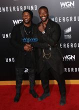 Aldis and Edwin Hodge WGN Underground Season 2 Premiere at Regency Village in Westwood WENN