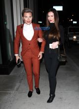 'Human Ken Doll' aka Rodrigo Alves PDA with his girlfriend Catch restaurant for dinner in West Hollywood, CA. SplashNews