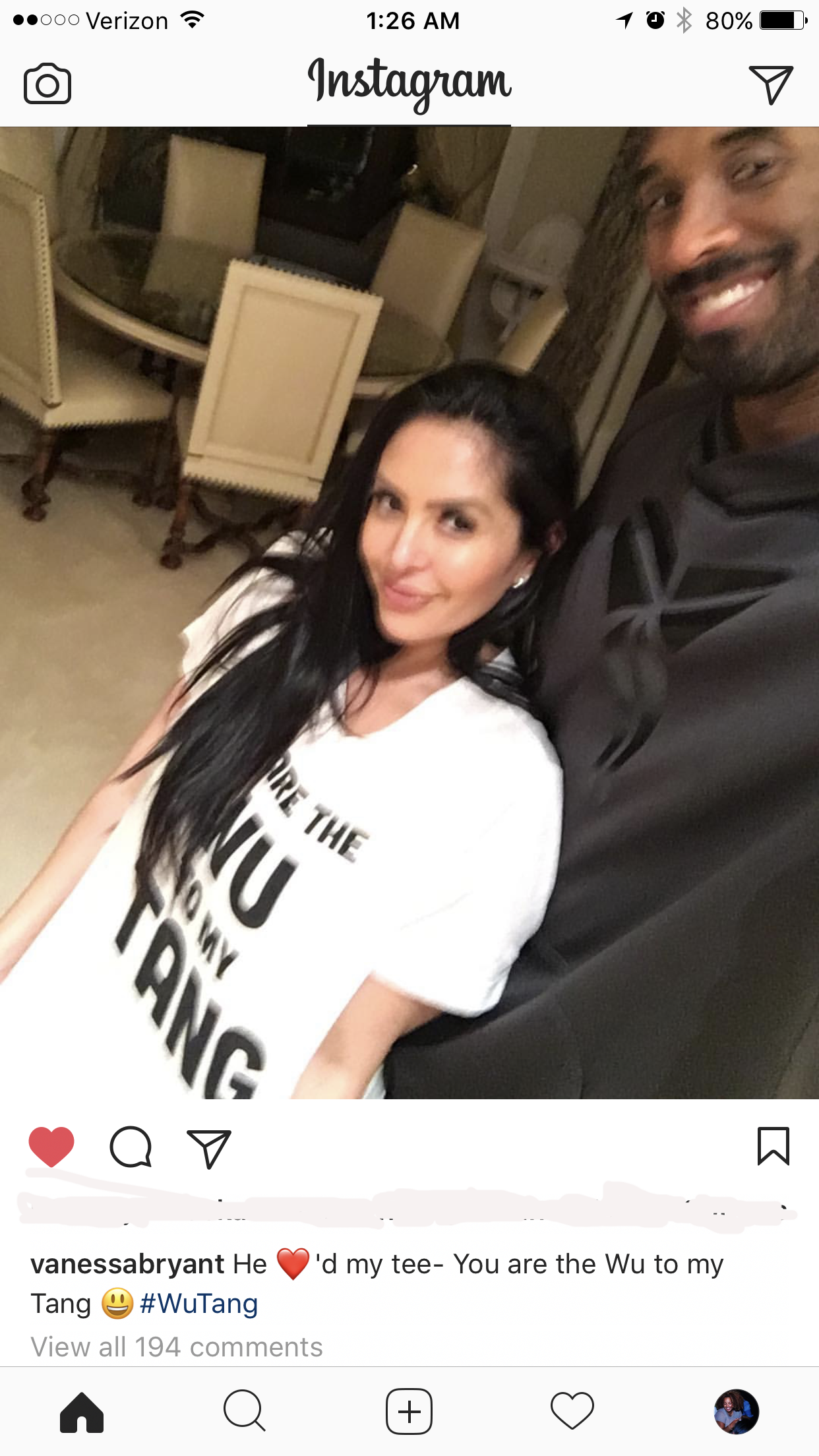 Vanessa Bryant Kobe Bryant Instagram