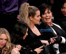 Kourtney Kardashian, Khloe Kardashian and Kris Jenner watching the Los Angeles Lakers defeated 120-125 by the Cleveland Cavaliers Staples Center in Los Angeles, California. March 19,2017 WENN Khloe Kardashian Ring Tristan Thompson