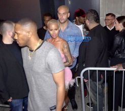 Amber Rose seen at 'Warwicks' in Los Angeles, California. pink poutfit arrivedabout 12:30am and was seen leaving 1:30am SplashNews