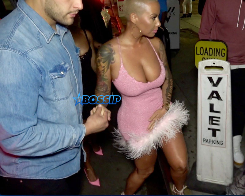 Amber Rose seen at 'Warwicks' in Los Angeles, California.  pink poutfit arrivedabout  12:30am and was seen leaving 1:30am SplashNews