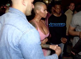 Amber Rose seen at 'Warwicks' in Los Angeles, California. pink poutfit arrivedabout 12:30am and was seen leaving 1:30am SplashNews