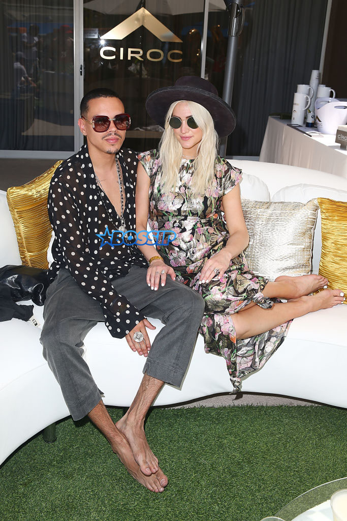  APRIL 15:  Evan Ross and Ashley Simpson celebrate A Toast to Summer with the NEW Limited Edition CIROC Summer Colada at the Hard Rock Hotel in Palm Springs on April 15, 2017 in Palm Springs, California.  (Photo by Joe Scarnici/WireImage)