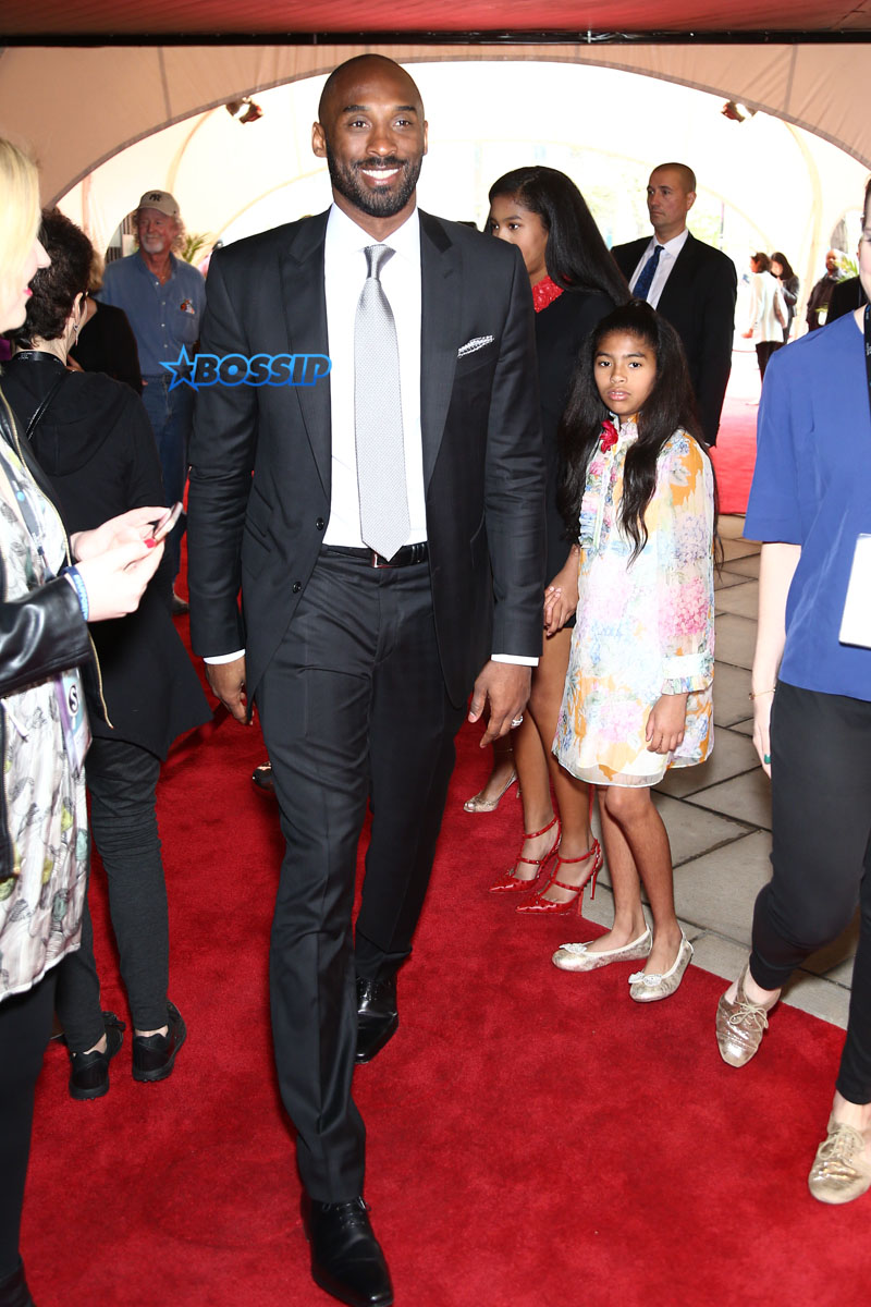 Kobe Bryant is casual cool as he treats family to premiere