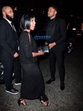 Kerry Washington and Husband Nnamdi Asomugha Rihanna's Met Gala After Party at 1Oak. matching black on black outfits SplashNews