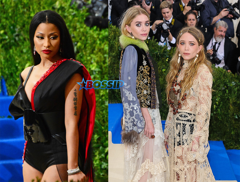 Nicki Minaj Mary Kate Ashley Olsen Twins Met Gala WENN