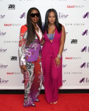 LOS ANGELES, CA - JUNE 23: The Mane Choice owner, Courtney Adeleye and Malaysia Pargo attend Sevyn Streeter and Courtney Adeleye of The Mane Choice Boss Up Brunch at Sur Restaurant on June 23, 2017 in Los Angeles, California.