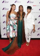 LOS ANGELES, CA - JUNE 23: Bridget Kelly, Sevyn Streeter and Ravaughn attend Sevyn Streeter and Courtney Adeleye of The Mane Choice Boss Up Brunch at Sur Restaurant on June 23, 2017 in Los Angeles, California.