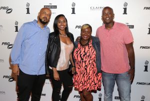 Tuma Basa, Guest, Mjeema Pickett and Guest attend the IGA X BET Awards Party 2017 on June 24, 2017 in West Hollywood, California.