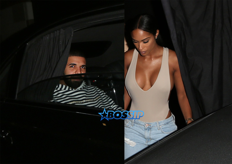 Canadian rapper Drake parties at the Nice Guy club with a female companion in West Hollywood Picture by: Photographer Group / Splash News