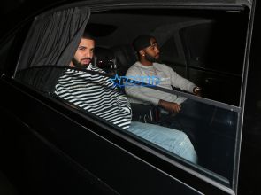 Canadian rapper Drake parties at the Nice Guy club with a female companion in West Hollywood Picture by: Photographer Group / Splash News
