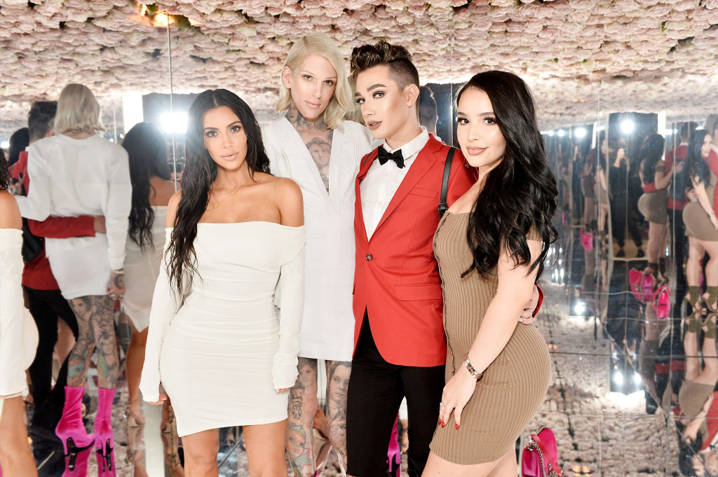 LOS ANGELES, CA - JUNE 20:  Kim Kardashian West, Jeffree Star; James Charles and Amanda Ensing celebrates The Launch Of KKW Beauty on June 20, 2017 in Los Angeles, California. 