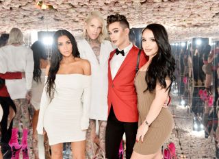 LOS ANGELES, CA - JUNE 20: Kim Kardashian West, Jeffree Star; James Charles and Amanda Ensing celebrates The Launch Of KKW Beauty on June 20, 2017 in Los Angeles, California.