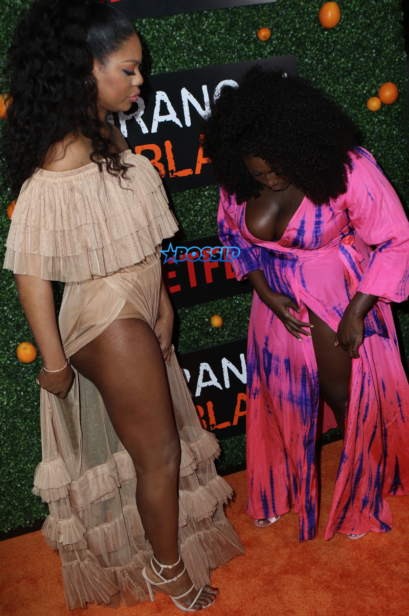Laverne Cox Danielle Brooks 'Orange Is The New Black' Season 5 NYC Premiere Party. Picture by: Nancy Rivera / Splash News