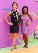 Aly Raisman Simone Biles Nickelodeon Kids' Choice Sports Awards 2017, held at the Pauley Pavilion Picture by: AdMedia / Splash News