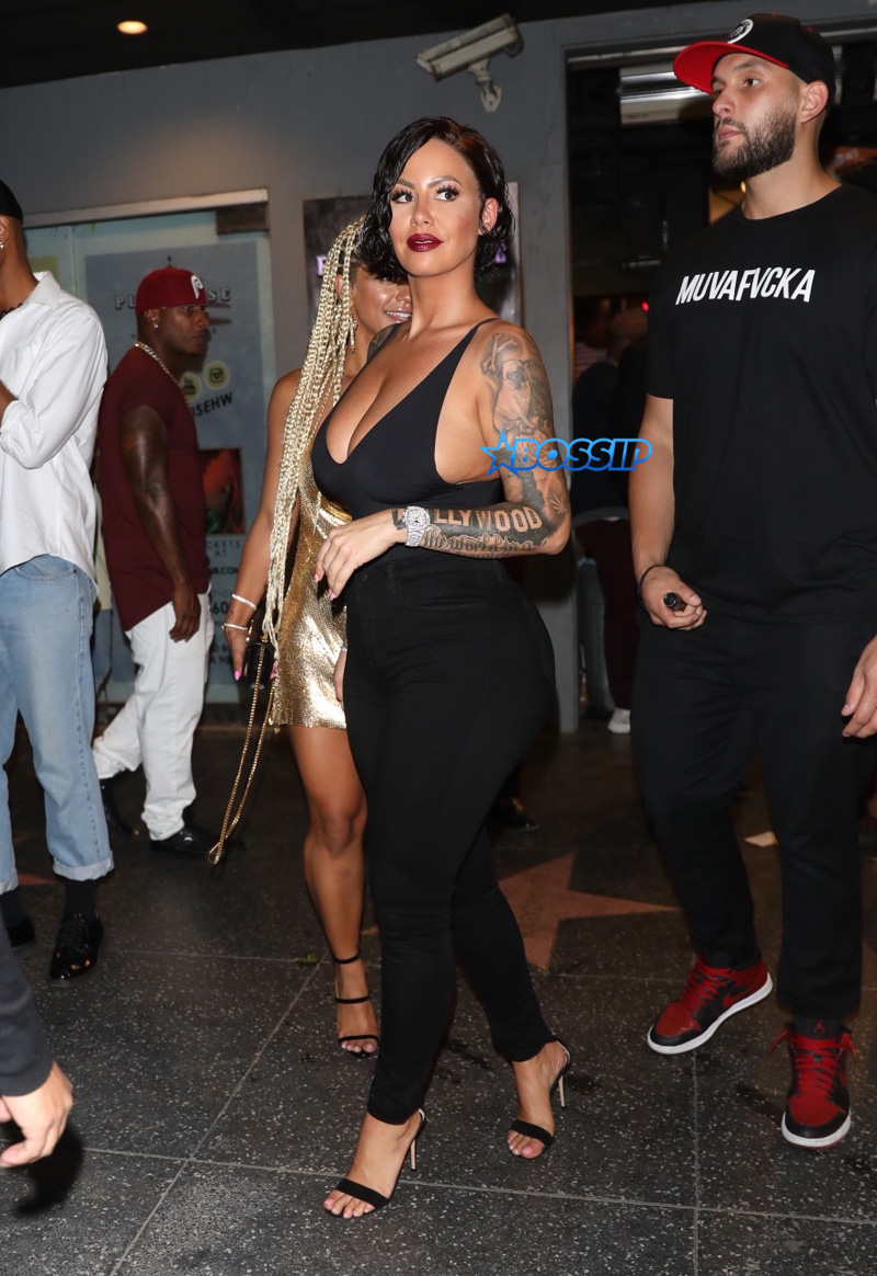 Amber Rose and Paloma Ford seen leaving Playhouse in Hollywood, California, USA. 