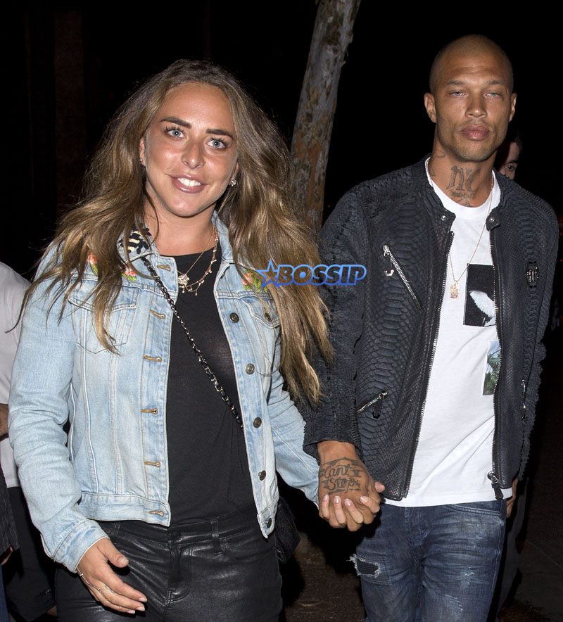 Chloe Green and Jeremy Meeks spotted and seen leaving Delilah in West Hollywood, California. SPW / Splash News
