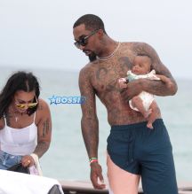 NBA Basketball Player J.R. Smith living with joy the miracle of live with her precious baby daughter Dakota.