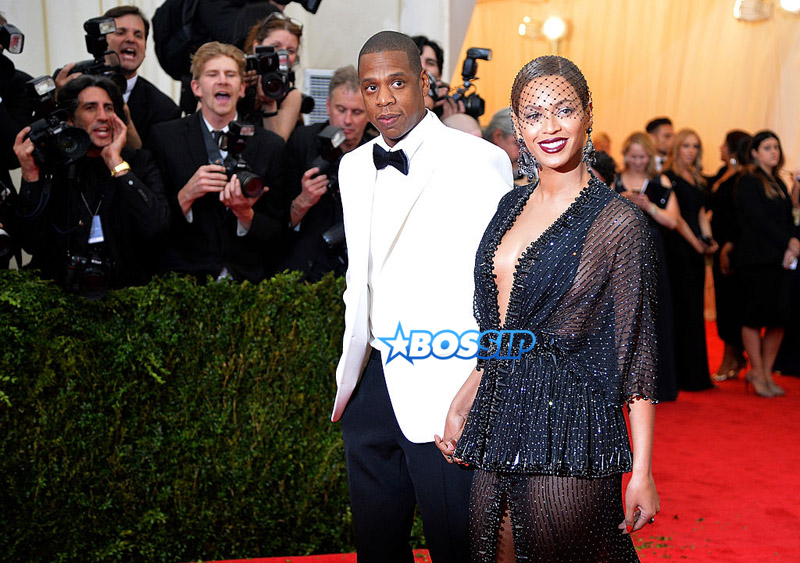 NEW YORK, NY - MAY 05: Jay-Z (L) and Beyonce attend the "Charles James: Beyond Fashion" Costume Institute Gala at the Metropolitan Museum of Art on May 5, 2014 in New York City.