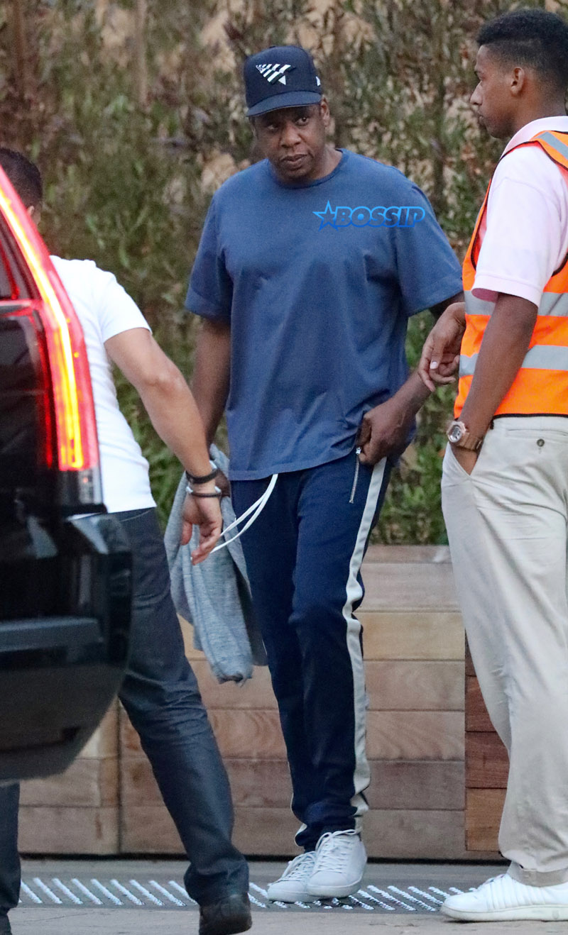 Jay Z is seen leaving the SoHo House in Malibu, CA. Jacson / Splash News