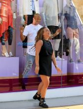 Jeremy Meeks and Chloe Green make an appearence at the Top Shop store at The grove in Los Angeles, CA. SplashNews
