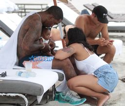 NBA Basketball Player J.R. Smith living with joy the miracle of live with her precious baby daughter Dakota.