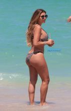 Real Housewives of Miami star Larsa Pippen soaks up the sun in Miami, Florida. SplashNews