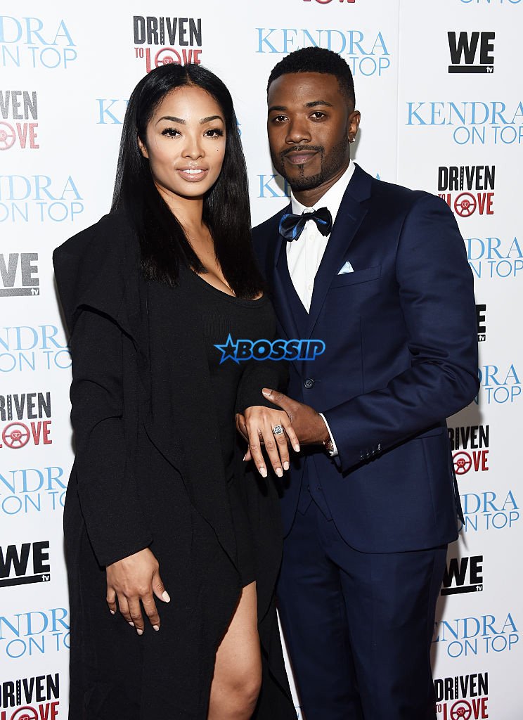  Ray J (R) and his fiance Princess Love arrive at the WE tv celebration of the premiere of "Kendra On Top" and "Driven To Love" at Estrella Sunset on March 31, 2016 in West Hollywood, California.  