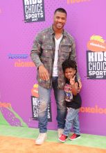 Nickelodeon Kids' Choice Sports Awards 2017, held at the Pauley Pavilion in Russell Wilson, Future Zahir Wilburn Picture by: AdMedia / Splash News