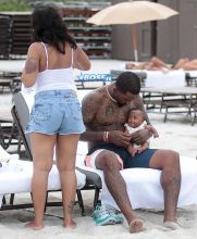 NBA Basketball Player J.R. Smith living with joy the miracle of live with her precious baby daughter Dakota.