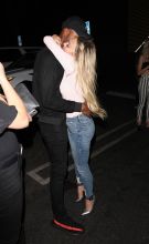 Bachelor in Paradise contestants Corinne Olympios and DeMario Jackson hug and share a passionate kiss with one another at the Nightingale club in West Hollywood. They arrived to the club at 11:30 P.M. They both came outside to say goodbye to each other. Corinne left with her friend while DeMario left by himself.