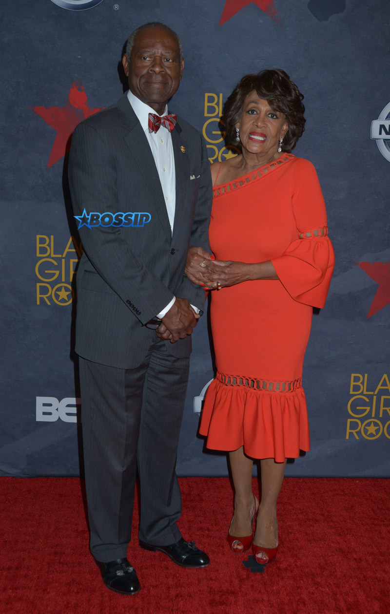 Honorees and VIP guests arrive for the 2017 Black Girls Rock! Awards. Held at the New Jersey Performing Arts Center in Newark, New Jersey <P> Pictured: Diplomat Sid Williams and Congresswoman Maxine Waters