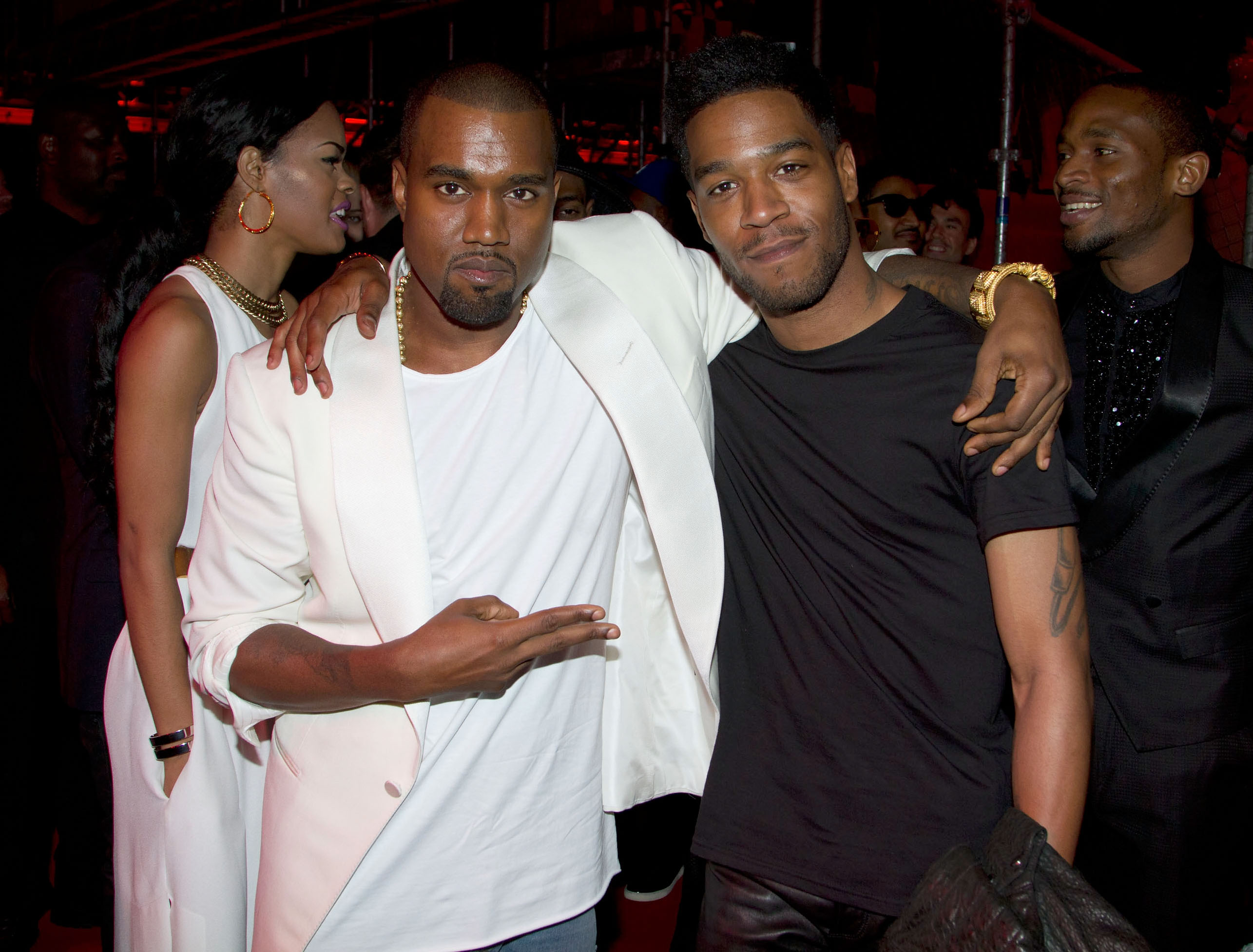 Kid Cudi Attends Kanye West Album Listening Event After Falling