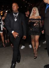 Blac Chyna and Yo Gotti are seen leaving Avenue in Hollywood, California.
