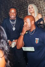 Yo Gotti and Blac Chyna are seen at Ace of Diamonds in West Hollywood, California