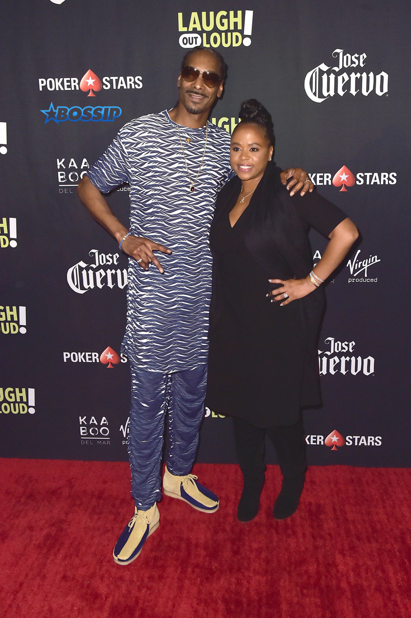 Snoop Dogg Calvin Broadus Shante Broadus Kevin Hart's 'Laugh out Loud' Launch Event at the Goldstein Estate